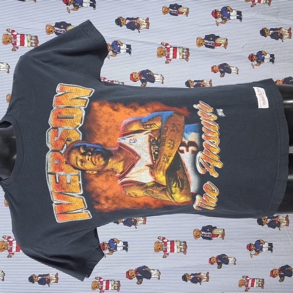 Allen Iverson The Answer Mitchell & Ness retro big graphic faded SM t-shirt - Picture 2 of 7